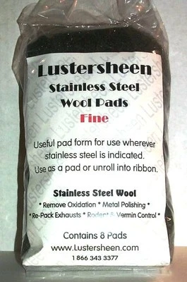 Lustersheen Stainless Steel Hand Pads ~ Fine