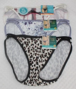 NWT set/3 VANITY FAIR ILLUMINATION STRING BIKINI 18108 LEOPARD JOY PLAID L/7 - Picture 1 of 5