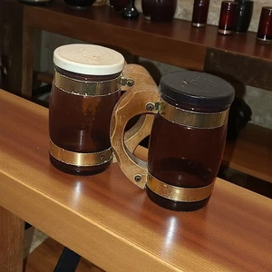 Vintage Siesta Ware Glass Salt and Pepper Shakers  - Picture 1 of 6