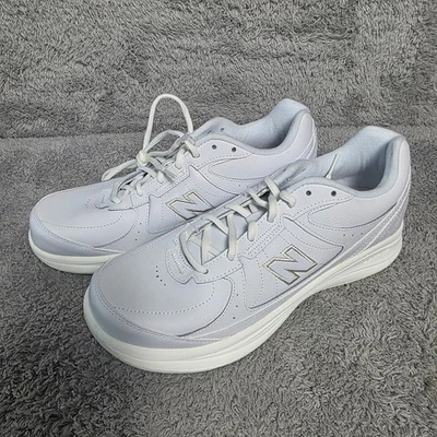 New Balance 577 步行鞋 白色皮革运动鞋 女式 11 男式 9.5 全新 — 第 1/4 张图片