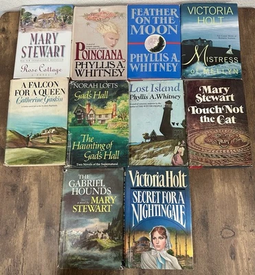 Lot of 10 vintage Gothic hard cover DJ  Victoria Holt Phyllis Whitney & more - Image 1 of 4