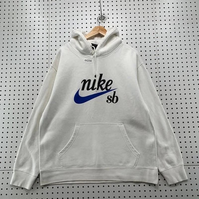 Nike SB Hoodie Sweatshirt Mens XL White Skateboard Fleece Hooded Pullover - Image 1 of 4
