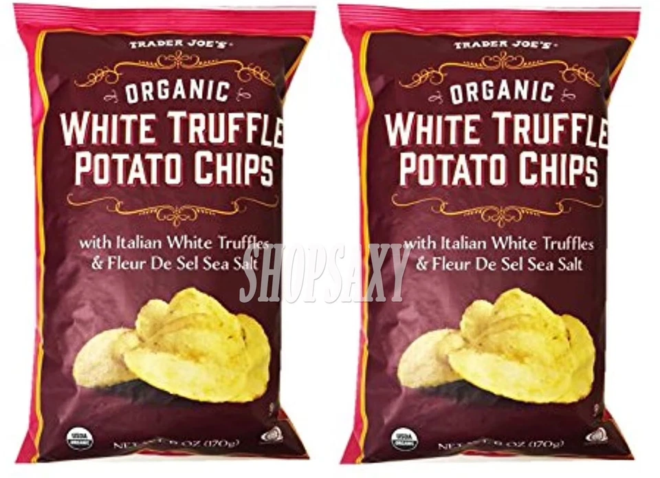 2 paquetes de papas fritas de trufa blanca orgánicas Trader Joe's de 6 oz cada paquete Foto 1 de 1