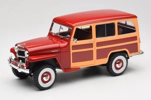 92858 Willys Jeep Station Wagon Red Road Signature 1:18 - Foto 1 di 8