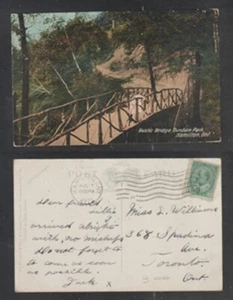 Hamilton Ontario Postcard Rustic Bridge Dundurn Park Circa 1911 - Picture 1 of 3