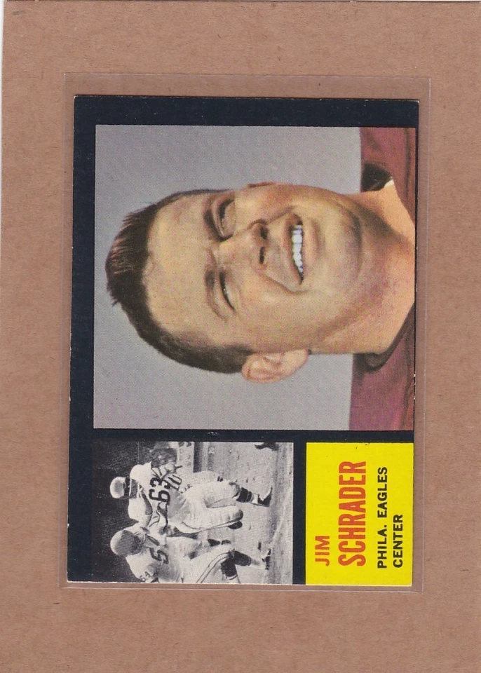 1962 TOPPS FOOTBALL JIM SCHRADER #121 EAGLES EX+ *A20132 - Image 1 of 1