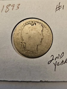 1899 FRISEURVIERTEL SILBER HÄRTER DATUM! Lot #2 - Bild 1 von 3