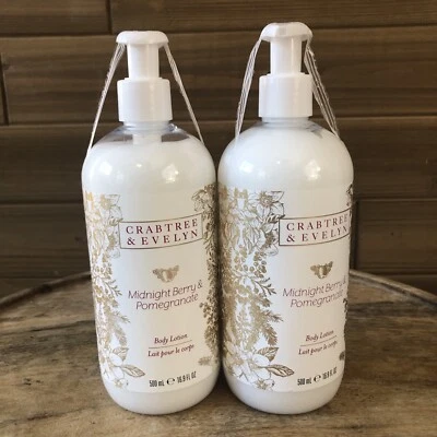 (2) Crabtree & Evelyn Pomegranate & Midnight Berry Body Lotion 16.9oz Each - Image 1 of 4