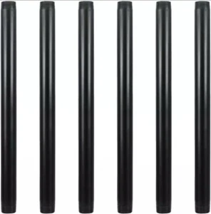 3/4" x 14" (6) Pre-Cut Threaded Iron Metal Steel Pipe, Black - FARMHOUSE DECOR! - Picture 1 of 7