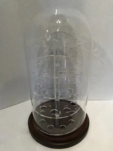 Glass Dome with Acrylic 42 Marble Display Insert with 3/8" holes #336mh3_8 - Picture 1 of 2