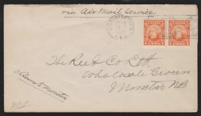 Canada First Flight Charlottetown to Moncton Feb 19 1928, AMCN2 #2807a, 30 Flown - Image 1 of 2