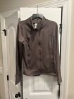 Ellie Activewear Jacket With Thumbholes And Zip Pockets. Taupe NWT New XL