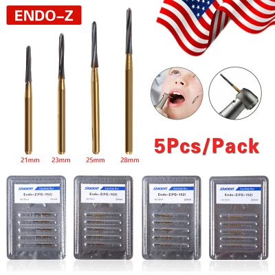 5/10pcs Dental Endodontic ENDO-Z Tungsten Carbide Burs FG Round Bur High Speed - Image 1 of 4