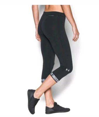 Under Armour Charged Womens XS Capri logo yoga workout pants 3/4 tights - Image 1 of 4