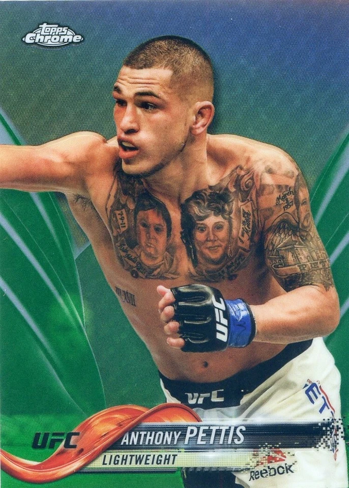 2018 Topps UFC Chrome ANTHONY PETTIS #72 GREEN REFRACTOR #82/99 - Image 1 of 1