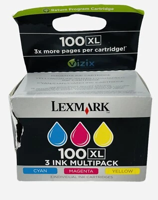 3 cartuchos Lexmark 100XL amarillo cian magenta Foto 1 de 4
