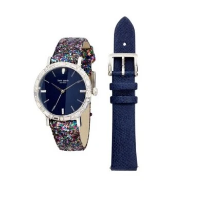 Kate Spade Metro Pave esfera azul intercambiable brillo banda multicolor azul marino 34 mm Foto 1 de 3
