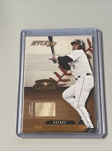 2001 Donruss Studio Leather And Lumber Richard Hidalgo Bat Relic 