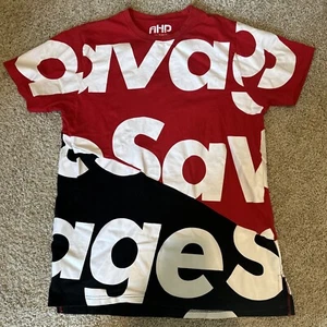 AHP another hype piece XL T Shirt SAVAGE Red White Black - Picture 1 of 4