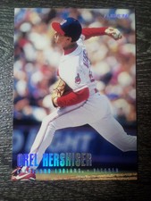 1996 Fleer Tiffany Cleveland Indians Baseball Card #87 Orel Hershiser