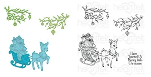 Heartfelt Creations Merry Bright Christmas Reindeer Presents Die & Stamp Combo - Bild 1 von 8