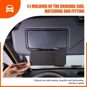 Car Sunvisor Vanity Mirror Panel Sticker For Ford Ranger Raptor 2023-2024 Carbon - Picture 1 of 12