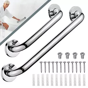 Stainless Steel Grab Bar - Durable Bathroom Safety Handle For Elderly & Disabled - Picture 1 of 18