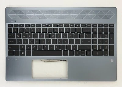 Nuevo reposamanos azul con teclado negro y retroiluminado para HP Pavilion 15-CS L49391-001 Foto 1 de 4