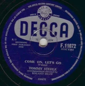 RARER 1958 UK #10 TOMMY STEELE 78 COME ON, LET'S GO (Ritchie Valens Cover) E- - Picture 1 of 1