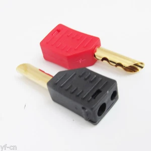 5 paia connettori cavo altoparlante tipo Z spina banana BFA impilabili 4 mm rosso+nero - Foto 1 di 5