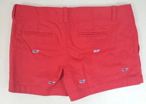 Vineyard Vines Kids Girls Red Shorts with Blue Embroidered Whales Size 14 EUC___ - Picture 1 of 10