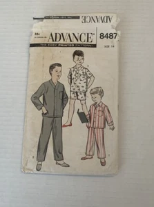 Vintage Advance Sewing Pattern 8487 Boys Pajamas Size 14 - Picture 1 of 5