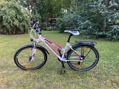 Jugend Fahrrad 26 Zoll  21 Shimano GS weiß/Beere Trapez 43/S - Bild 1 von 4