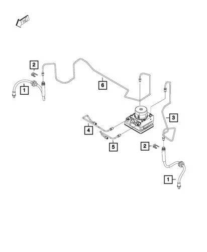 Genuine Mopar 2015-2023 Fiat 500X Jeep Renegade Hydraulic Brake Tube 68246946AA - Изображение 1 из 1