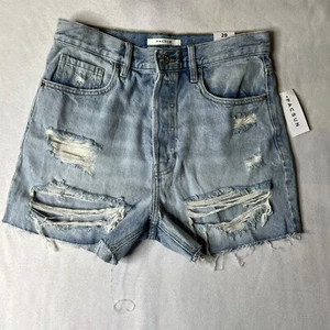 Pantaloncini jeans PacSun donna anni '90 ragazza effetto invecchiato lavaggio leggero taglia 29 - Foto 1 di 11