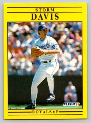 1991 Fleer #556 Storm Davis Kansas City Royals - Image 1 of 2