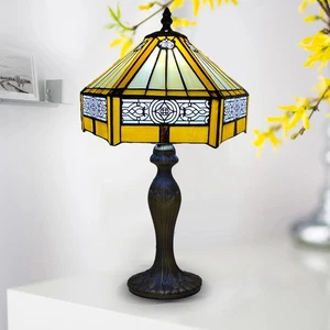 Tiffany Stil Tischlampe Buntglas Handarbeit Nachttischlampe Schreibtischlampen UK. - Bild 1 von 16