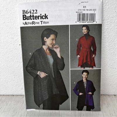Butterick B6422 Women's Jacket Pattern Uncut size 14-22 - Image 1 of 4