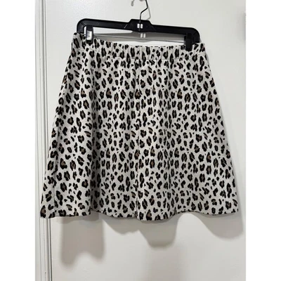 Minifalda LOFT con estampado animal para mujer M marrón crema cintura elástica Foto 1 de 4