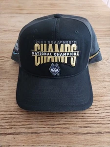 UConn Huskies 2023 NCAA Mens National Champions Nike Snapback Hat Cap Black Gray - Picture 1 of 5