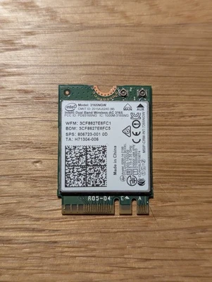 Intel Dual Band Wireless-AC 3165 WLAN Karte | Model: 3165NGW | M.2 (NGFF) #W206 - Bild 1 von 2