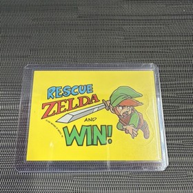 1989 Topps Nintendo Link - Rescue Zelda and #22 Sticker Vintage NES