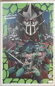 TMNT 11 x 17 FanBoy Expo (2024) Kunstdruck 4x signiert JSA COA mit starrem Toploader - Bild 1 von 4