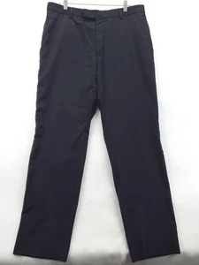 Hugo Boss Dress Pants Mens 40R Navy Virgin Wool Flat Front 10109831 Trousers - Picture 1 of 13