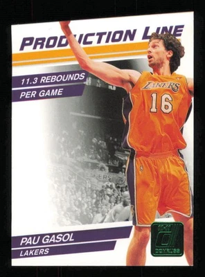 2010-11 Donruss Production Line Die Cuts Emerald #25 Pau Gasol HOF LAKERS QUASE PERFEITO-PERFEITO - Imagem 1 de 3