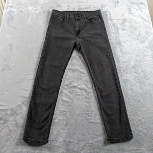 Levis 508 Jeans Men 32x28 Black Faded Stretch Slim Tapered Fit Modern Denim READ - Picture 1 of 13