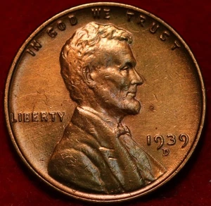 Uncirculated Red 1939-D Denver Mint Copper Lincoln Wheat Cent - Picture 1 of 2