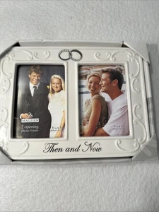 Picture Frame For Couple Malden Brand “Then and Now'' 2-Opening Collage Frame - Picture 1 of 6