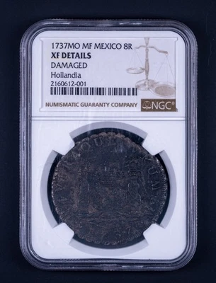 1737 Mo MF Mexico 8 Reales Silver Hollandia Shipwreck NGC XF Details RD001 - Image 1 of 2