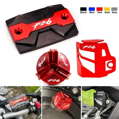 Tapa de llenado de aceite para Yamaha FZ6 FZ6R FZ6S FAZER cubierta de depósito de líquido de frenos delantero Foto 1 de 4